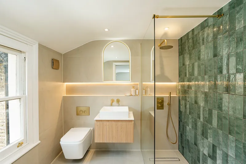 The shower room at Knoll Road