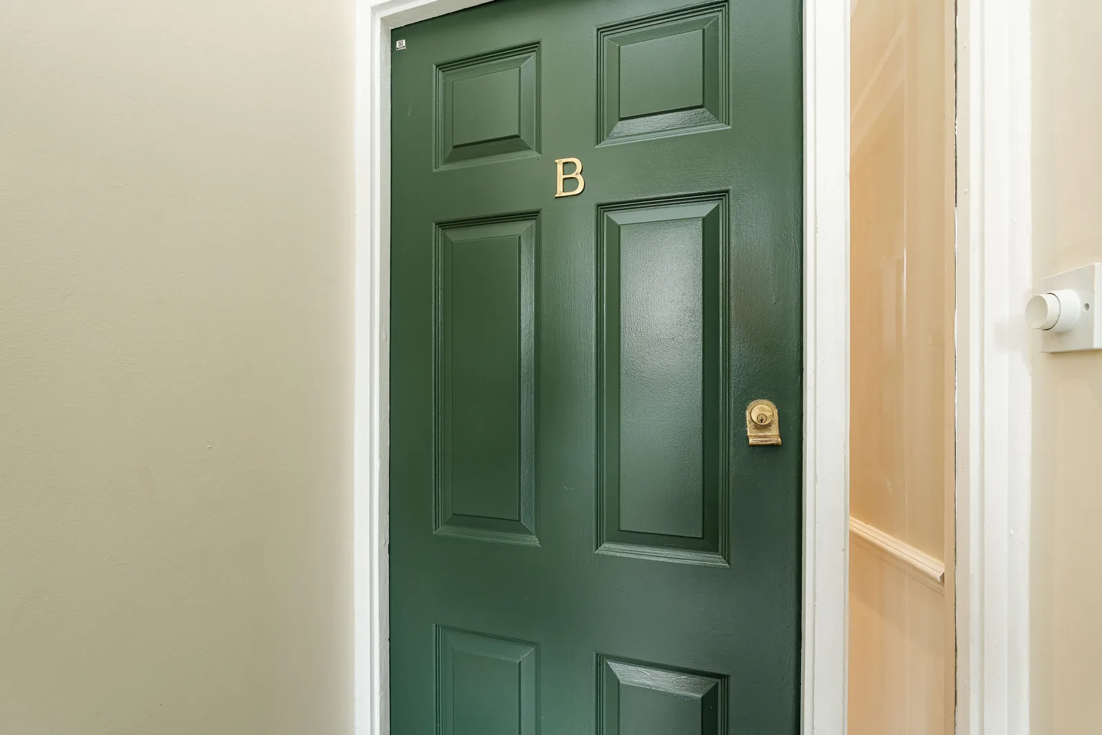 The front door to 18B